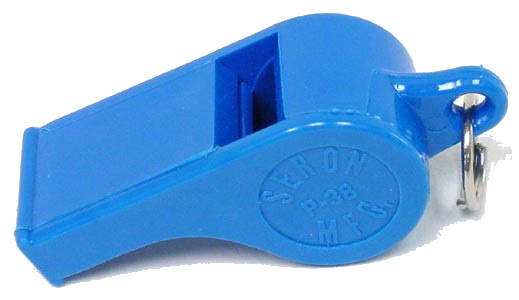 Blue Model P-38 whistle