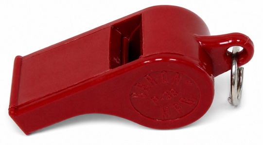 Maroon Model P-38 whistle