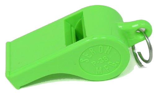Neon Green Model P-38 whistle