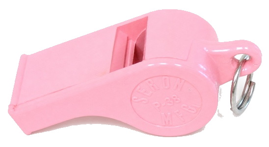 Pink Model P-38 whistle