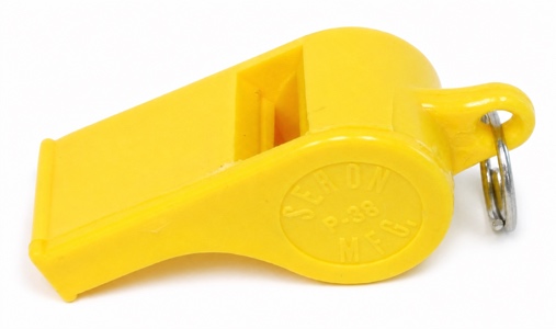 Yellow Model P-38 whistle